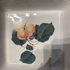 Queen’s Hookers Fruit serving dish square bowl. 8.3/4”like new 8 3/4”